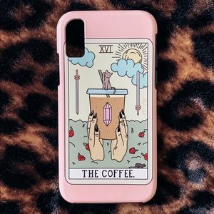 the coffee ☕️  tarot card pink • iphone x/xs case
